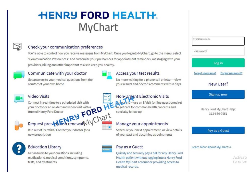 Henry Ford MyChart Account - Creating & Managing Your www henryford mychart Login